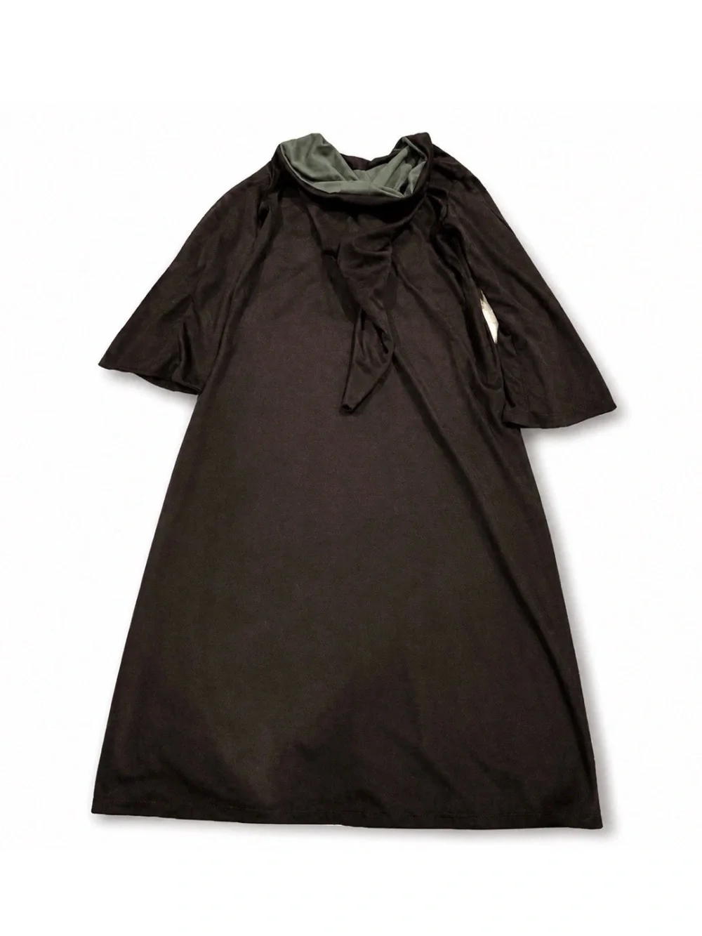 Vintage (2004) Harry Potter by Rubie’s Black Hooded Slytherin Crest Cloak - CH L - Picture 2 of 4